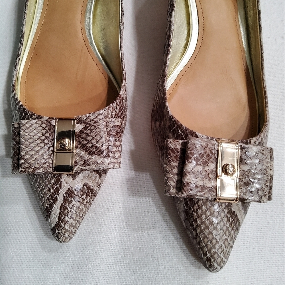 Coach Mandy Python-Embossed Leather Size 7 - Picture 9 of 15